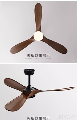 Manufacturer 110V 220V Modern Ceiling Fans With LED Lights Timber DC Motor Remote Control