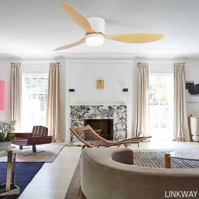 wholesale   Reversible ABS Blade Ceiling Fan 52 Inch DC Motor LED Ceiling Fan With Remote Control