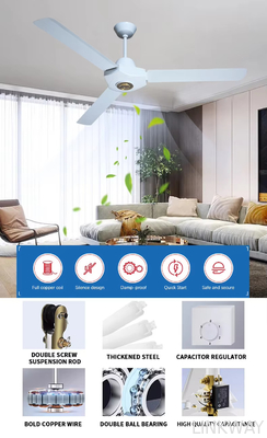 Wholesale factory 56 60 Inch 3 Blade Ceiling Fan Light , Modern Chandelier Ceiling Fans With Lights