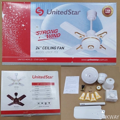 Wholesale factory White 24 Inch 4 Blade Ceiling Fan With Light , Electric Ceiling Fan With Remote