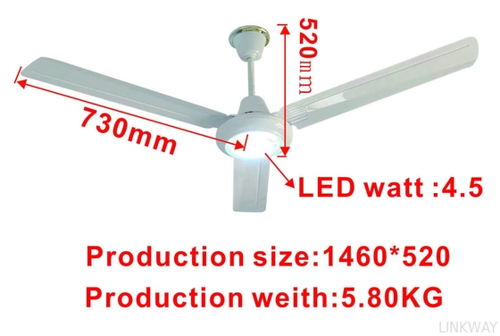 Factory 12V BLDC Ceiling Fan 56 Inch Solar DC Ceiling Fan With LED Light