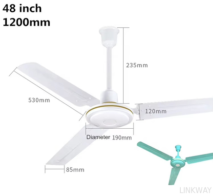 Factory Smart 42 Inch Modern LED Ceiling Fans Electric Power Source 220V Iron Blade