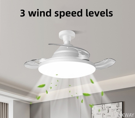 wholesale  3 Color Stepless Dimming Invisible Blade Ceiling Fan With LED Light And Remote