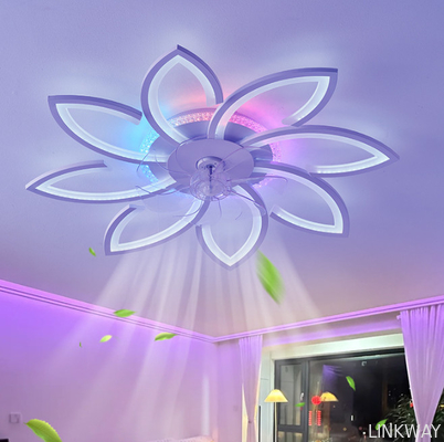 wholesale   72W Dreaming Colorful Ceiling Fans With Lights , APP Rmt Ctrl Dimmable LED Smart Ceiling Fan Light