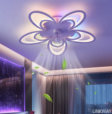wholesale   72W Dreaming Colorful Ceiling Fans With Lights , APP Rmt Ctrl Dimmable LED Smart Ceiling Fan Light