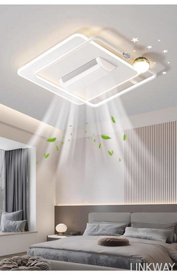 wholesale   Three Color Strong Wind Ceiling Fan Light Anti Flicker Silent Ceiling Fan With Light And Remote