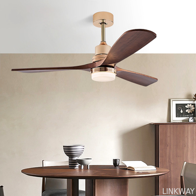 Wholesale factory Solid Wood Leaf Ceiling Fan Remote Control Ceiling Fan With Light