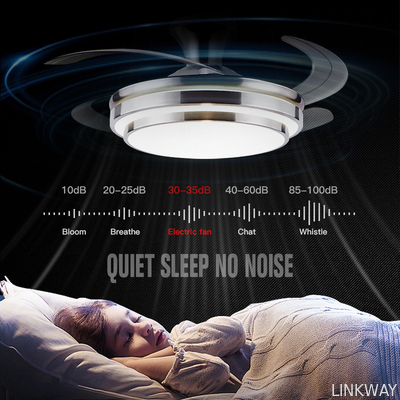 Manufacturer Remote Control LED Bedroom Ceiling Fan Modern Retractable Ceiling Fans With LED Lights