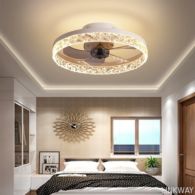 Factory Modern Home Intelligent Remote Control Ceiling Fan with Lamp Dimming Fan Lights for Home Living Room Bedroom LED Fan Light