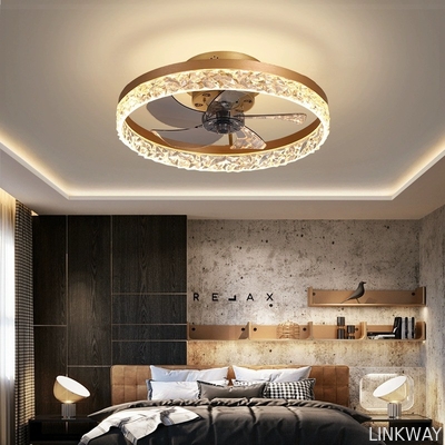 Factory Modern Home Intelligent Remote Control Ceiling Fan with Lamp Dimming Fan Lights for Home Living Room Bedroom LED Fan Light