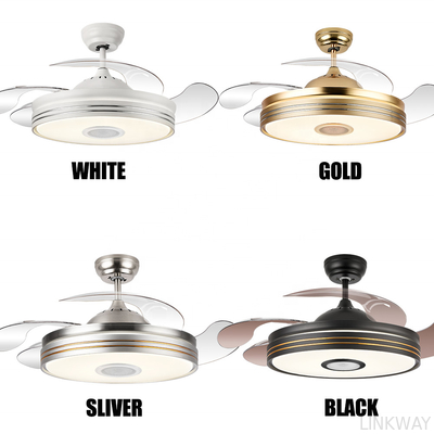 Factory Bedroom Modern Ceiling Fans With Lights And Retractable Blades