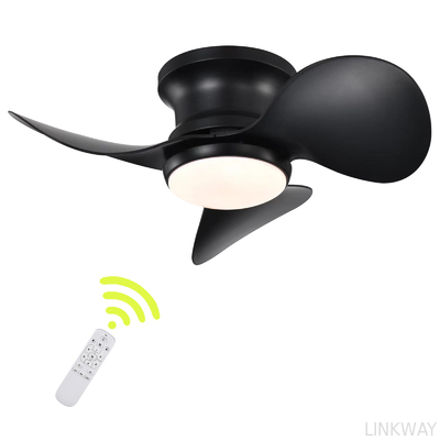 Manufactory  Dimmable LED Flush Mount Ceiling Fan With LED Light Customized