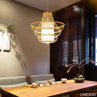 Manufactory Bedroom Living Room Flush Mount LED Ceiling Fan / Rattan Ceiling Fan With Light