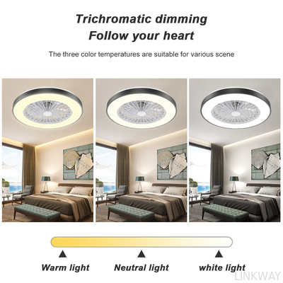 Manufacturer Low Noise 20 Inch LED Chandelier Ceiling Fan With LED Light And Remote Control