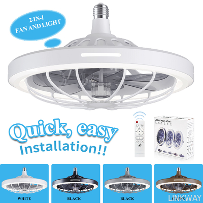 Wholesale factory Moving Head Intelligent Dimming Home Decor Ceiling Fan 360 Rotating Remote Control