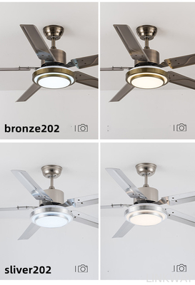 wholesale 220V Home Ceiling Fans 52 Inch Five Metal Blade Ceiling Fan With Light