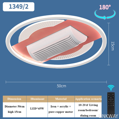 Manufacturer Remote Control Home Ceiling Fans 45W LED Silent Ceiling Fan With Light