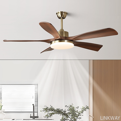 Wholesale factory 42/52 Inch 3/5 Straight Blades Wooden Leaf Ceiling Fan Remote Control