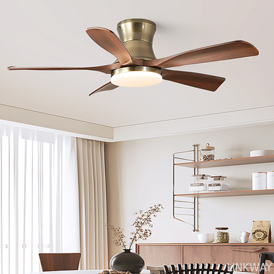 Wholesale factory 42/52 Inch 3/5 Straight Blades Wooden Leaf Ceiling Fan Remote Control