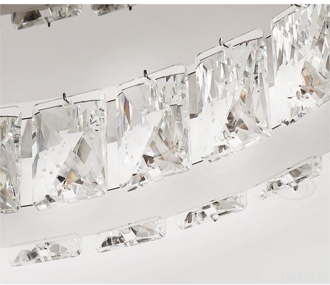 wholesale  Light Luxury Crystal Ceiling Fan Light Nordic Silent Concealed Ceiling Fan With Light