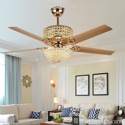 Factory Modern Crystal Ceiling Fan With Light And Remote , 3 Light Ceiling Fan Remote Control