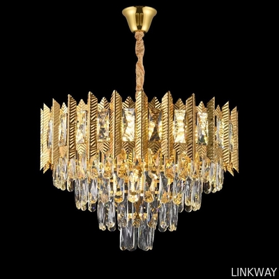 Wholesale   Retractable Crystal Chandelier Ceiling Fan With Light And Remote Control