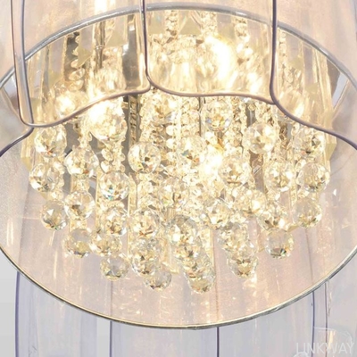Wholesale   Modern 50 Inch LED Crystal Ceiling Fan Light , Transparent Blade Ceiling Fan With Lights