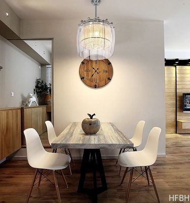 Modern 50 Inch LED Crystal Ceiling Fan Light , Transparent Blade Ceiling Fan With Lights
