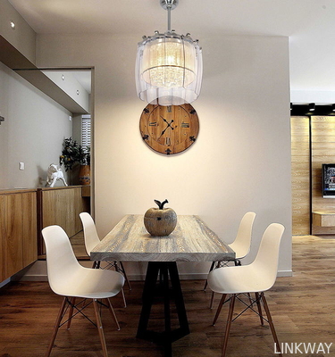 Wholesale   Modern 50 Inch LED Crystal Ceiling Fan Light , Transparent Blade Ceiling Fan With Lights