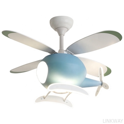 Manufactory Custom Helicopter Ceiling Fan Light , Airplane Ceiling Fan Remote Control For Kids Room