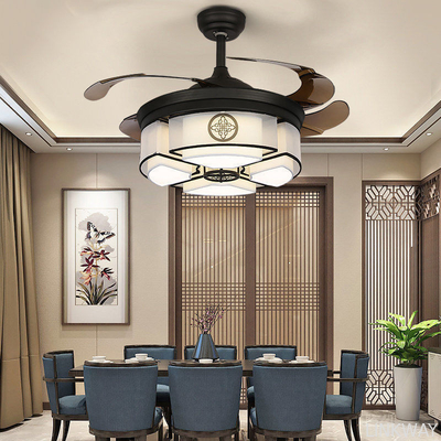 wholesale  Safe Indoor Fan Light Remote Control Ceiling Lighting Chandelier With Fan