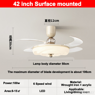 wholesale  42 Inch LED Smart Ceiling Fan , Read Rotation Ceiling Fan Remote Control