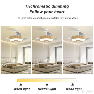 Manufactory European Style BLDC Ceiling Fan 42 Inch Retractable Ceiling Fan With Light And Remote