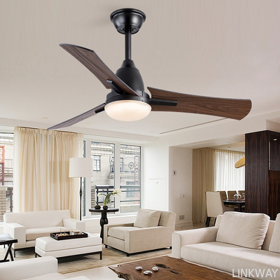 Wholesale   42 Inch High Power 3 Blades Wooden Ceiling Fan With Light And Remote Control