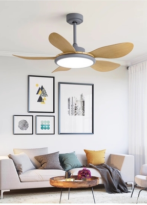 Manufacturer Large Wind Power Electric Fan Pendant Light Five Leaf Solid Wood Ceiling Fan