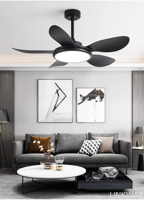 Manufacturer Large Wind Power Electric Fan Pendant Light Five Leaf Solid Wood Ceiling Fan