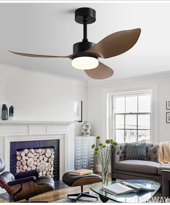 Manufacture High Quality ABS 3 Blade 48 Inch Frequency Conversion Led Ceiling Fan With Light Strap Remote Control