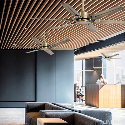Manufactory NEW Style 48 52 56 Inches Dc Ac Modern Indoor Energy Efficient Stainless Steel / Wood Blades Ceiling Fan With Led Light