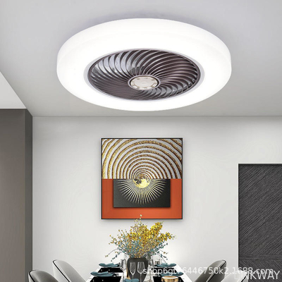 Factory Smart Ceiling Fan Fans With Lights Remote Control Bedroom Decor Lamp 52cm Air Invisible Blades Retractable Silent