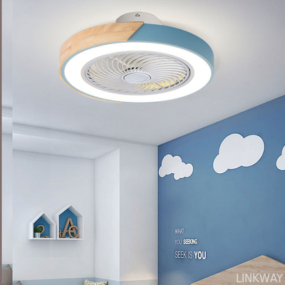 Manufacturer Residential Dimmable Light Remote Control Acrylic Modern Led Wood Ceiling Fan