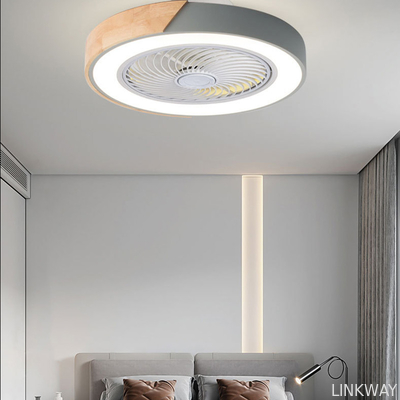 Manufacturer Residential Dimmable Light Remote Control Acrylic Modern Led Wood Ceiling Fan