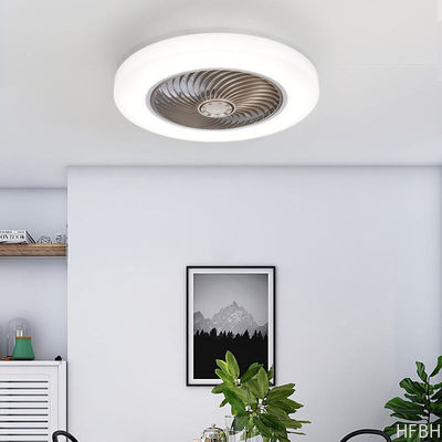 Smart Ceiling Fan Fans With Lights Remote Control Bedroom Decor Lamp 52cm Air Invisible Blades Retractable Silent