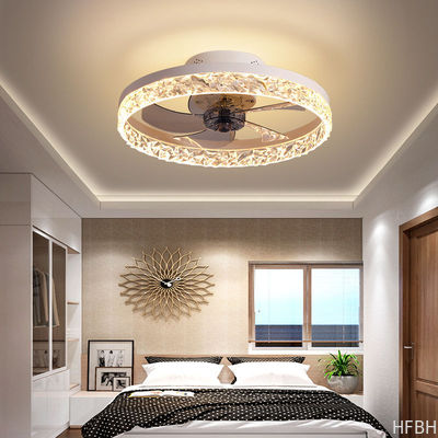 Hotel Living Room Remote Control Luxury Indoor Modern Ceiling Light Black Gold Round Ring Shape Metal Led Ceiling Fans