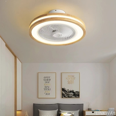 Wholesale   New Bedroom Wood LED Ceiling Fan Lamp with Remote Control Home Decorative Lighting Fans Ceiling Fan with Light