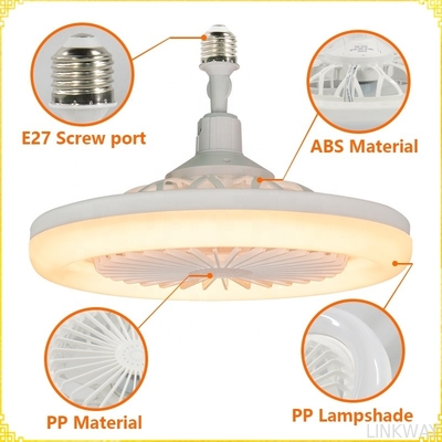 Wholesale  E27 Remote Control Ceiling Fans With Led Lights RGB 360 Degree Rotation for Home Decor Bedroom Room Ceiling Fan Lamp