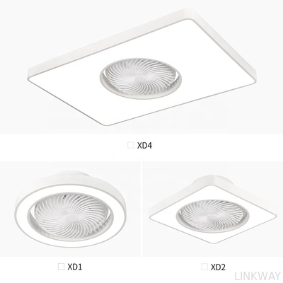 Wholesale factory 90cm Rectangle Modern LED Ceiling Fan Remote Control Bladeless Flush Mount for Living Room Bedroom Children's Invisible