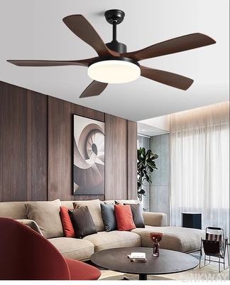 Wholesale factory 56-Inch Country Style LED Ceiling Fan Light DC Remote Control Decorative