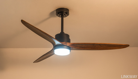 Wholesale，factory，manufacturer      Energy-Efficient Long-Lasting: 52-Inch Solid Wood Ceiling Fan with LED Lighting and Brushless DC Motor