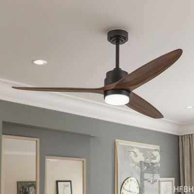 Energy-Efficient Long-Lasting: 52-Inch Solid Wood Ceiling Fan with LED Lighting and Brushless DC Motor