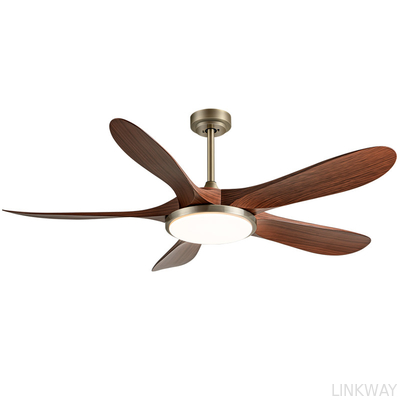 Manufacturer 56-Inch Modern Ceiling Fan With 5 ABS Blades And Iron Lamp Body DC Motor Remote Control For Living Room